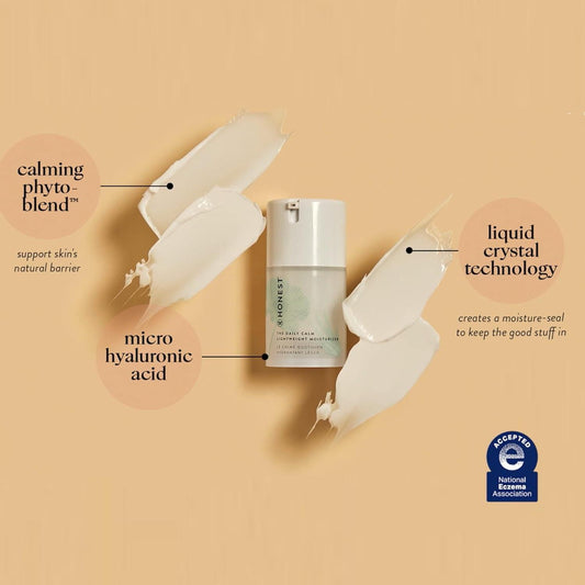 the Daily Calm Lightweight Moisturizer for Sensitive Skin | Hyaluronic Acid + Calming Phyto-Blend | EWG Verified, Vegan + Cruelty Free | 1.7 Fl Oz - Jazz Beauty