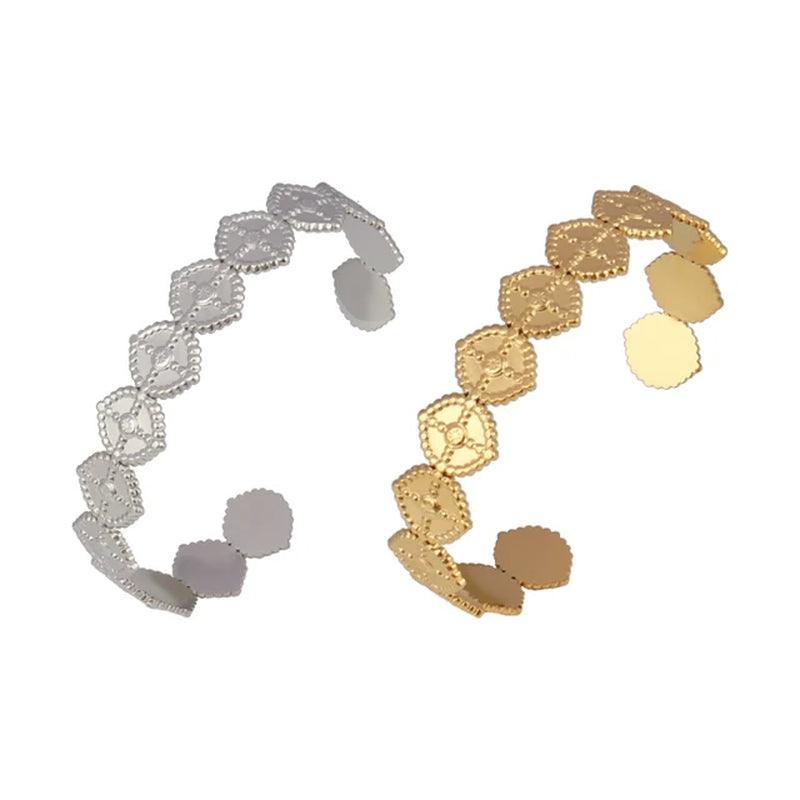 Women Stainless Steel Bracelets for Women Cuban Snake Bangle Bracelet Geometric Open Cuff Bracelet Punk Design Bracelet Jewelry - Jazz Beauty