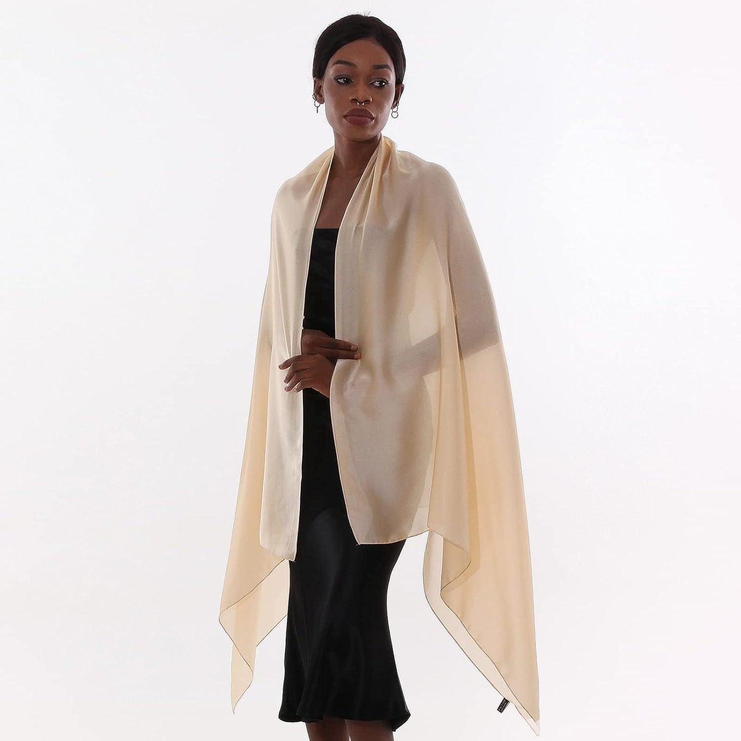 Womens Scarf Pashmina Shawls and Wraps for Evening Dresses like Chiffon Silk Scarf for Bridal Wedding - Jazz Beauty