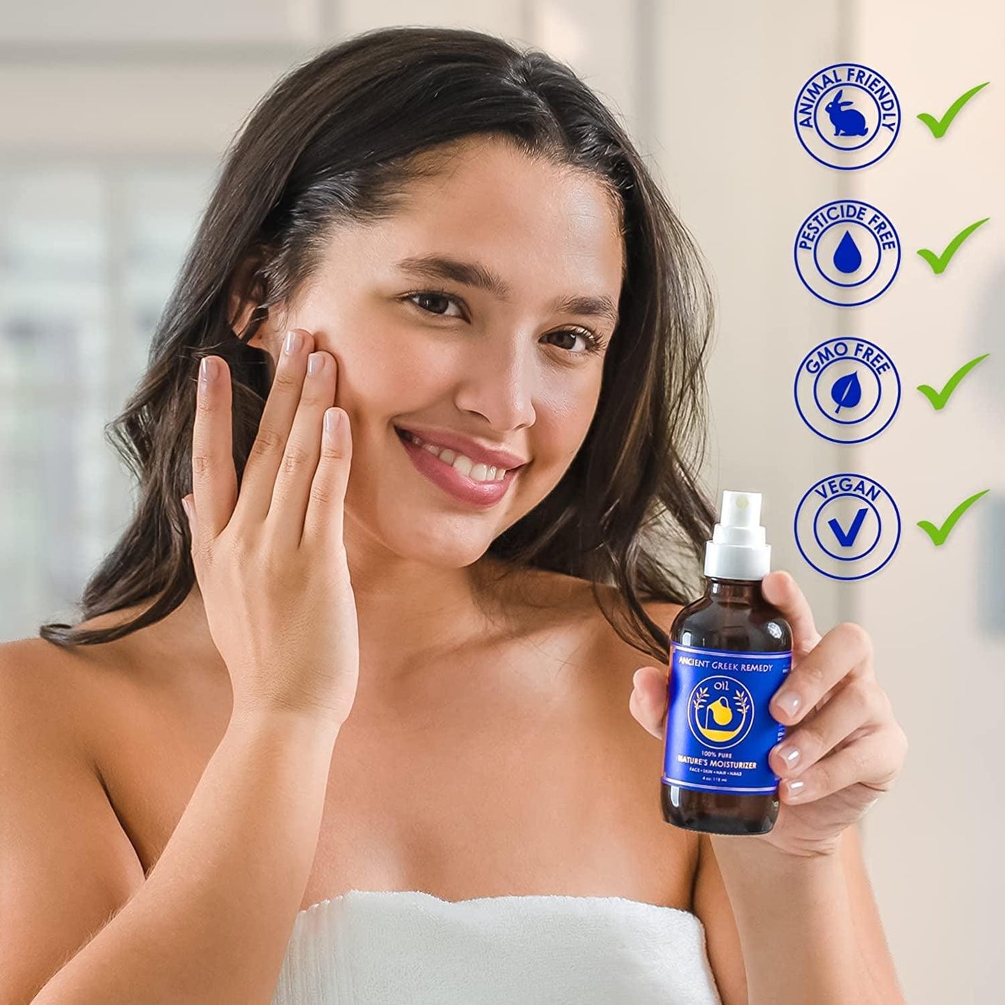 Organic Face and Body Oil for Dry Skin, Hair, Hands, Cuticles and Nails Care. Olive, Lavender, Almond, Vitamin E and Grapeseed Oils. Natural Moisturizer for Women, Men 4Oz - Jazz Beauty