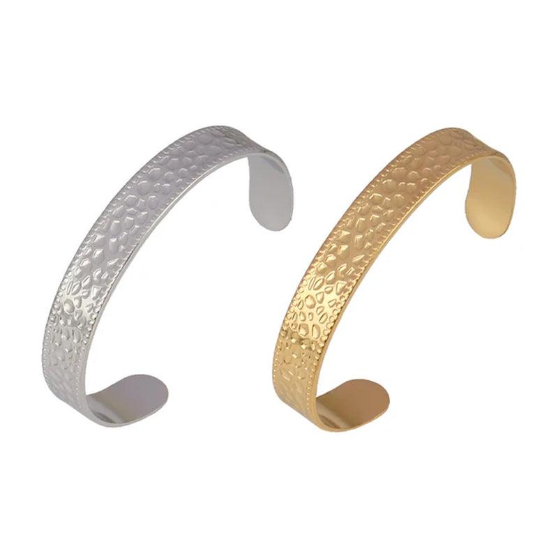 Women Stainless Steel Bracelets for Women Cuban Snake Bangle Bracelet Geometric Open Cuff Bracelet Punk Design Bracelet Jewelry - Jazz Beauty
