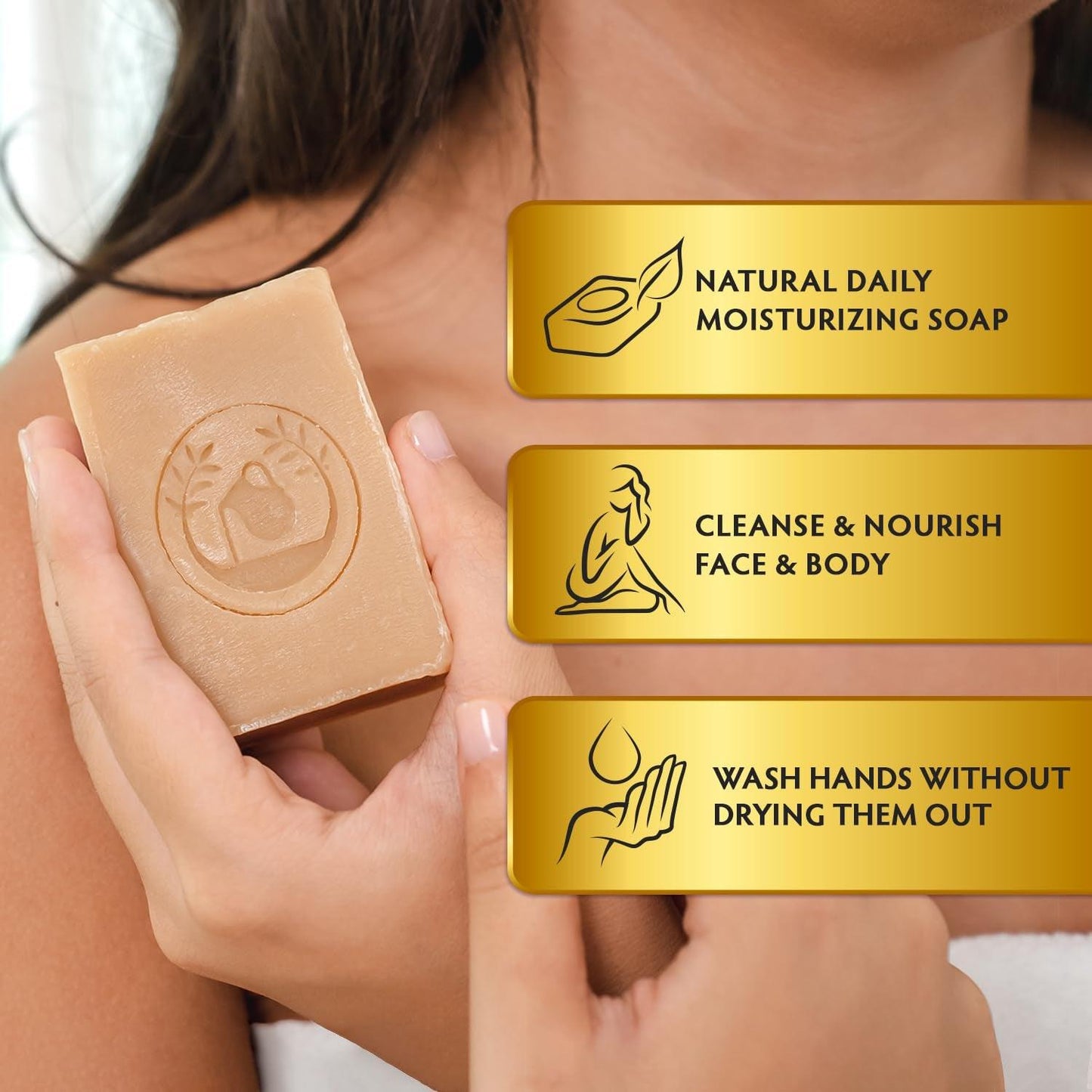 Organic Face and Body Soap Bars for Dry, Normal and Sensitive Skin. Gentle Wash Treatment for Acne, Eczema, Psoriasis, Dark Spots and Rosacea with Soap Holder (2) - Jazz Beauty