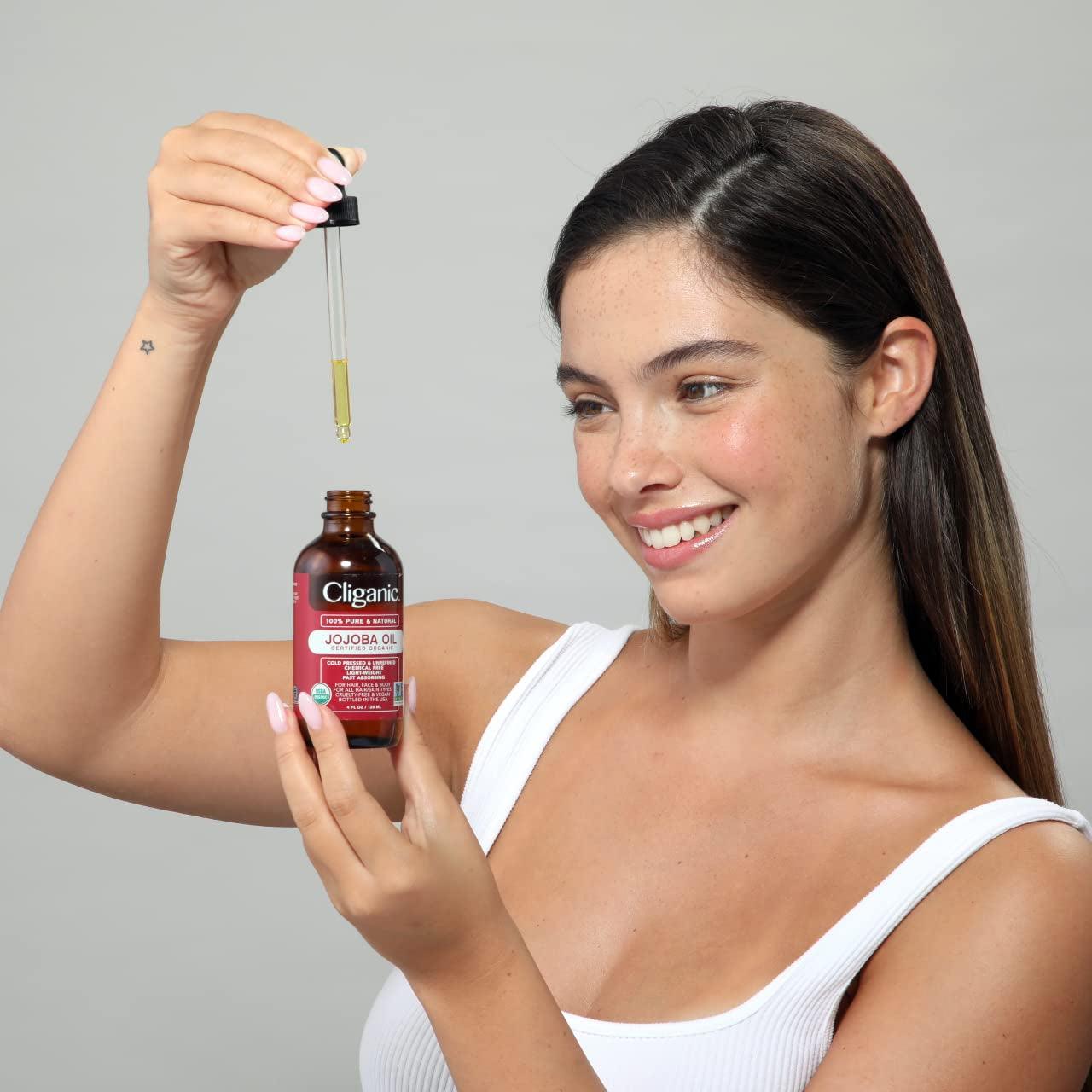 Organic Jojoba Oil, 100% Pure (4Oz) | Moisturizing Oil for Face, Hair, Skin & Nails | Natural Cold Pressed Hexane Free | Base Carrier Oil - Jazz Beauty