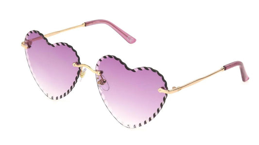 Women'S Heart-Shaped Fashion Sunglasses Rose Gold - Jazz Beauty