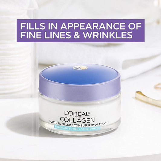 Collagen Daily Face Moisturizer, Reduce Wrinkles, Face Cream, Fragrance Free 1.7 Oz - Jazz Beauty