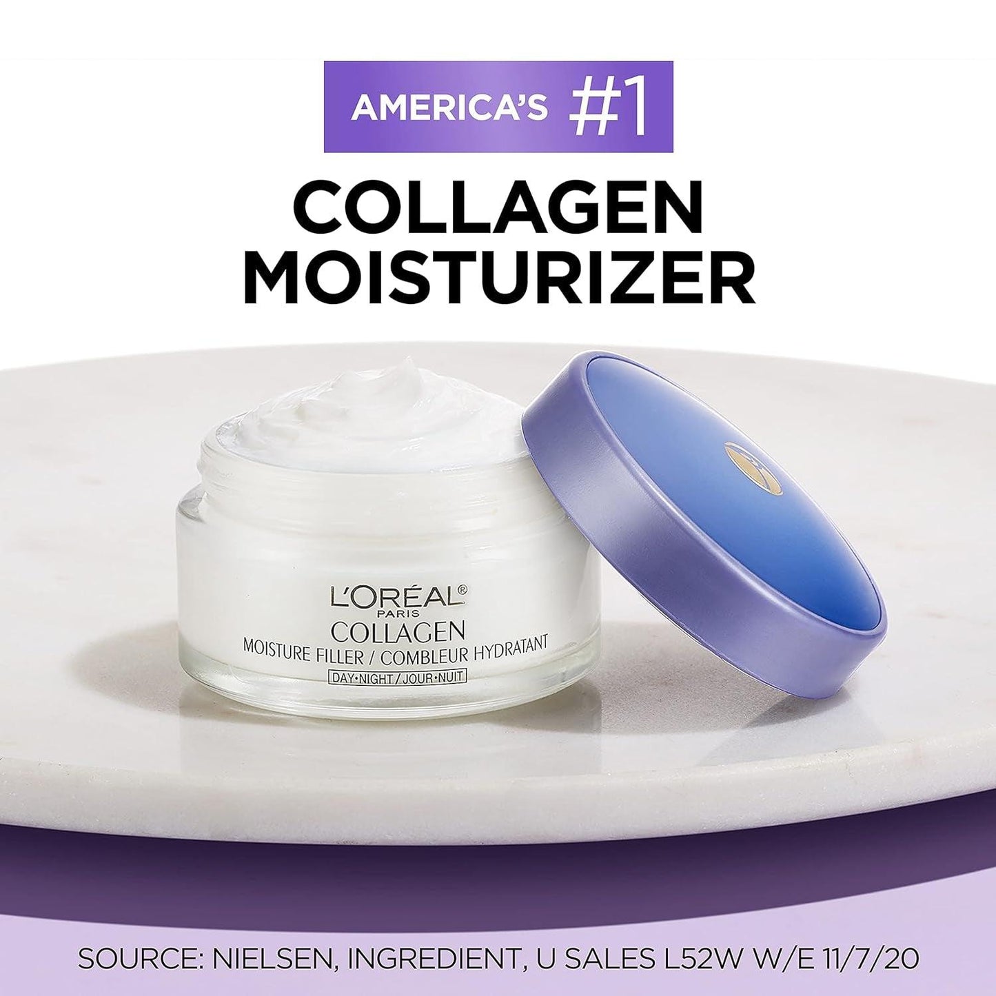 Collagen Daily Face Moisturizer, Reduce Wrinkles, Face Cream, Fragrance Free 1.7 Oz - Jazz Beauty