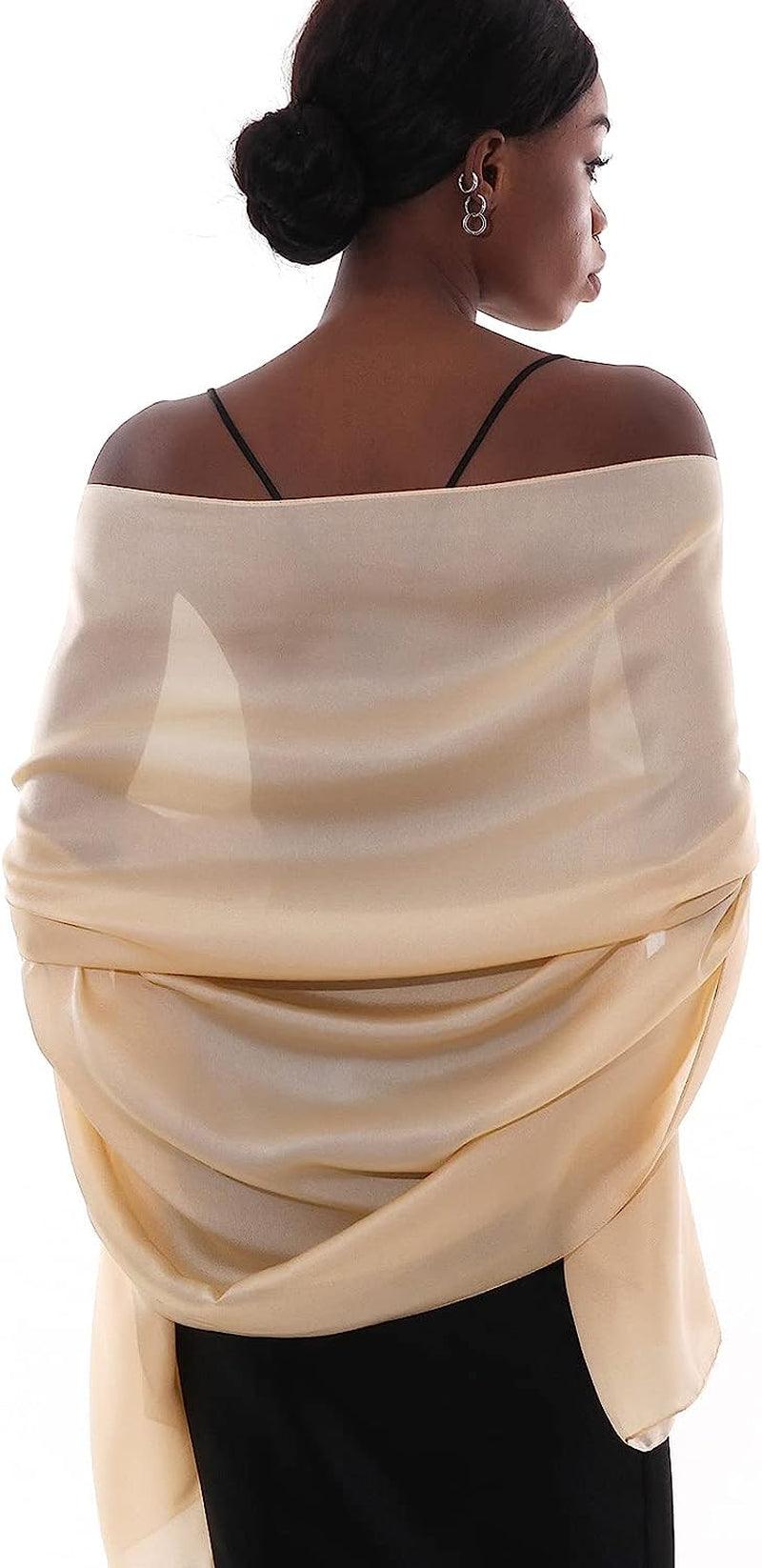 Womens Scarf Pashmina Shawls and Wraps for Evening Dresses like Chiffon Silk Scarf for Bridal Wedding - Jazz Beauty