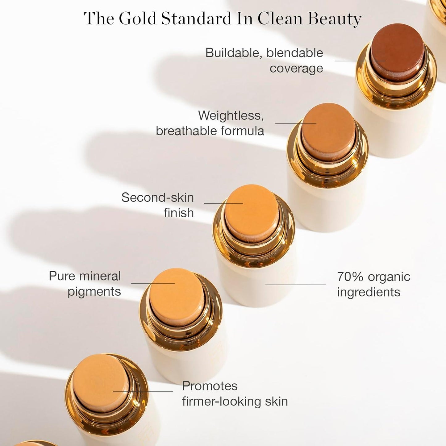 Sculpted Complexion Foundation Stick (Sequoia 13.5C - Deep Auburn, Copper Undertones) Full Coverage Foundation Makeup - Instantly Balance & Even Complexion - 70% Organic Ingredients - Jazz Beauty