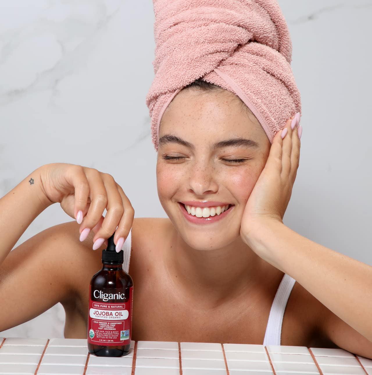 Organic Jojoba Oil, 100% Pure (4Oz) | Moisturizing Oil for Face, Hair, Skin & Nails | Natural Cold Pressed Hexane Free | Base Carrier Oil - Jazz Beauty