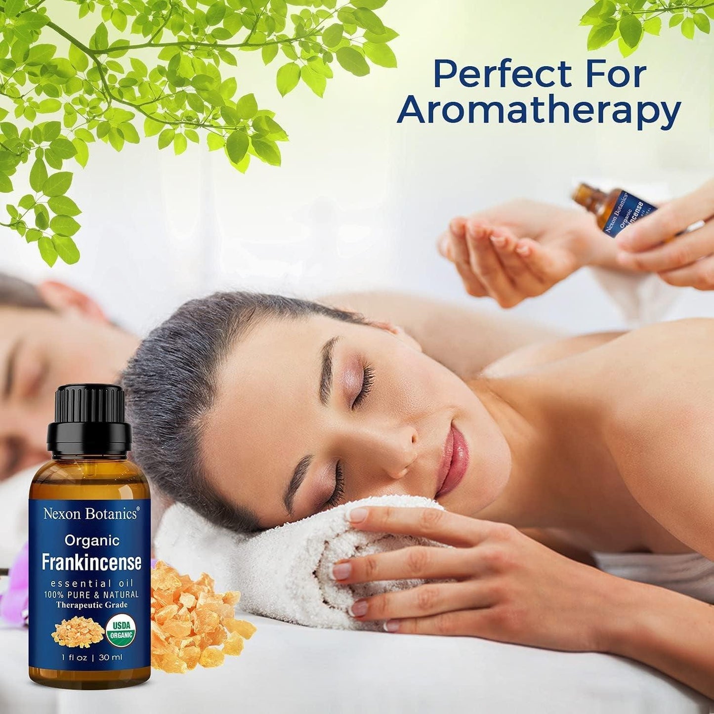 "Pure and Natural Organic Frankincense Essential Oil - Therapeutic Grade for Aromatherapy, Diffuser, and Skin & Hair Care - 30Ml" - Jazz Beauty