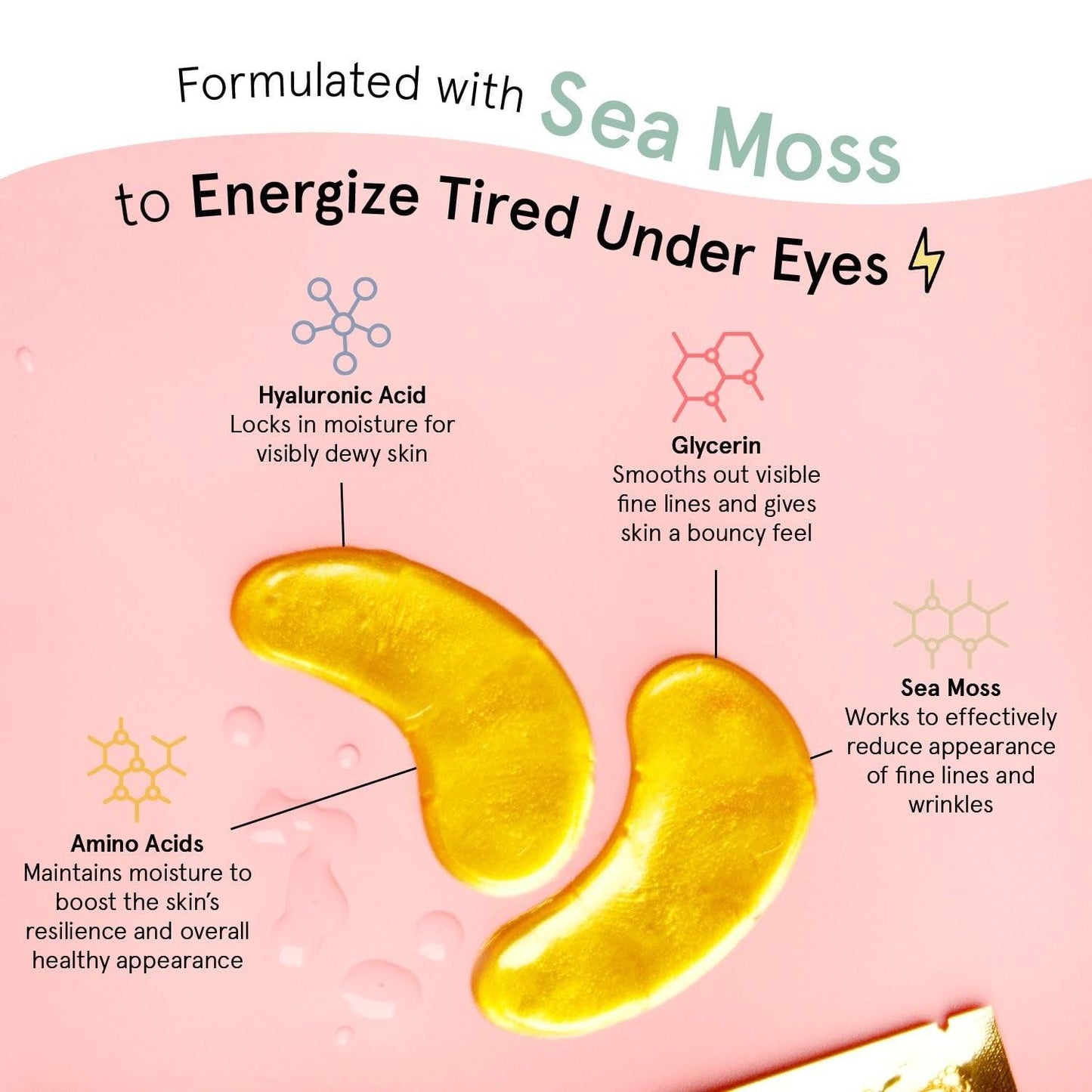 under Eye Mask (Gold, 24 Pairs) Reduce Dark Circles, Puffy Eyes, Undereye Bags, Wrinkles - Gel under Eye Patches - Gifts for Women - Birthday Gifts for Women - Vegan Cruelty Free - Jazz Beauty