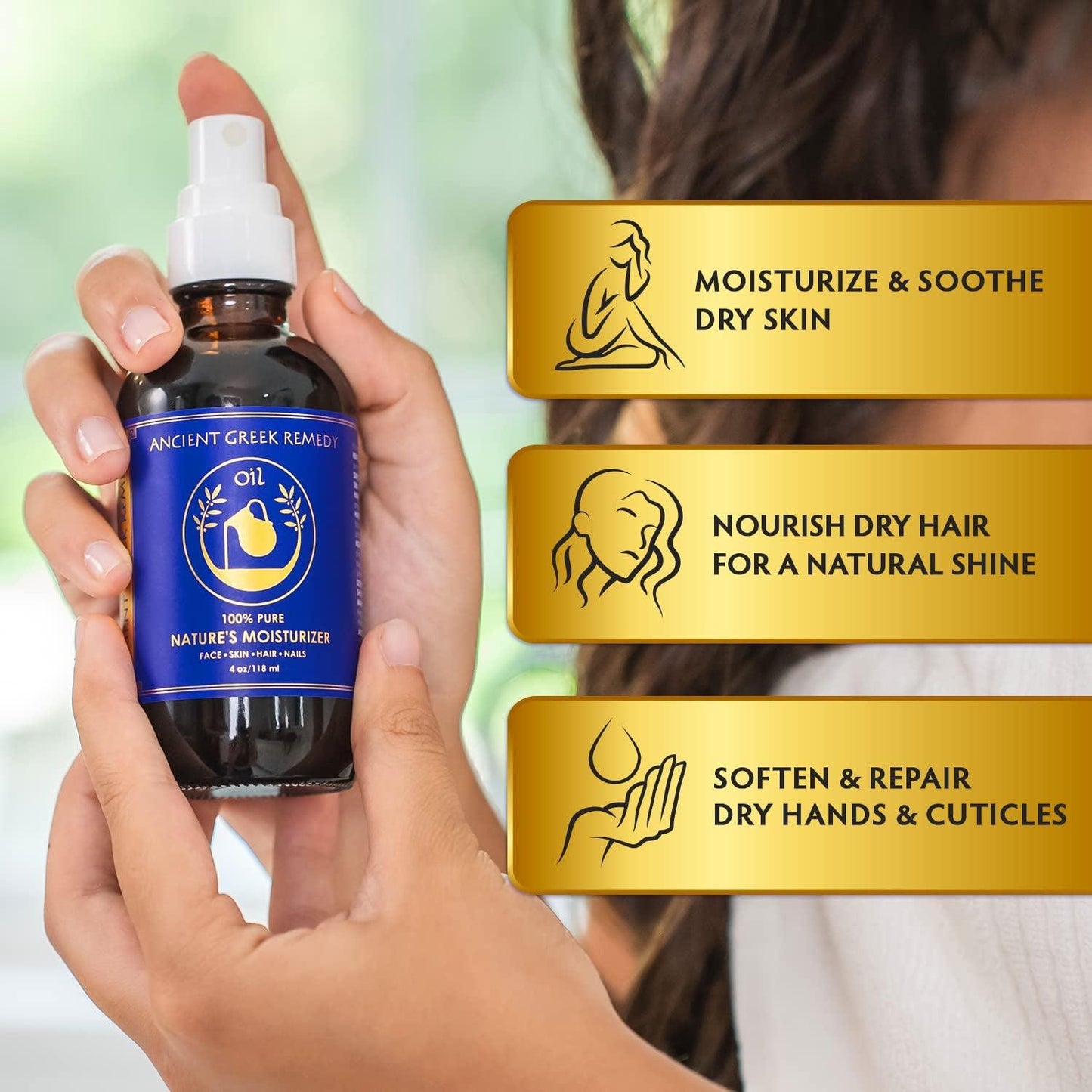 Organic Face and Body Oil for Dry Skin, Hair, Hands, Cuticles and Nails Care. Olive, Lavender, Almond, Vitamin E and Grapeseed Oils. Natural Moisturizer for Women, Men 4Oz - Jazz Beauty