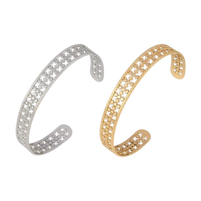 Women Stainless Steel Bracelets for Women Cuban Snake Bangle Bracelet Geometric Open Cuff Bracelet Punk Design Bracelet Jewelry - Jazz Beauty