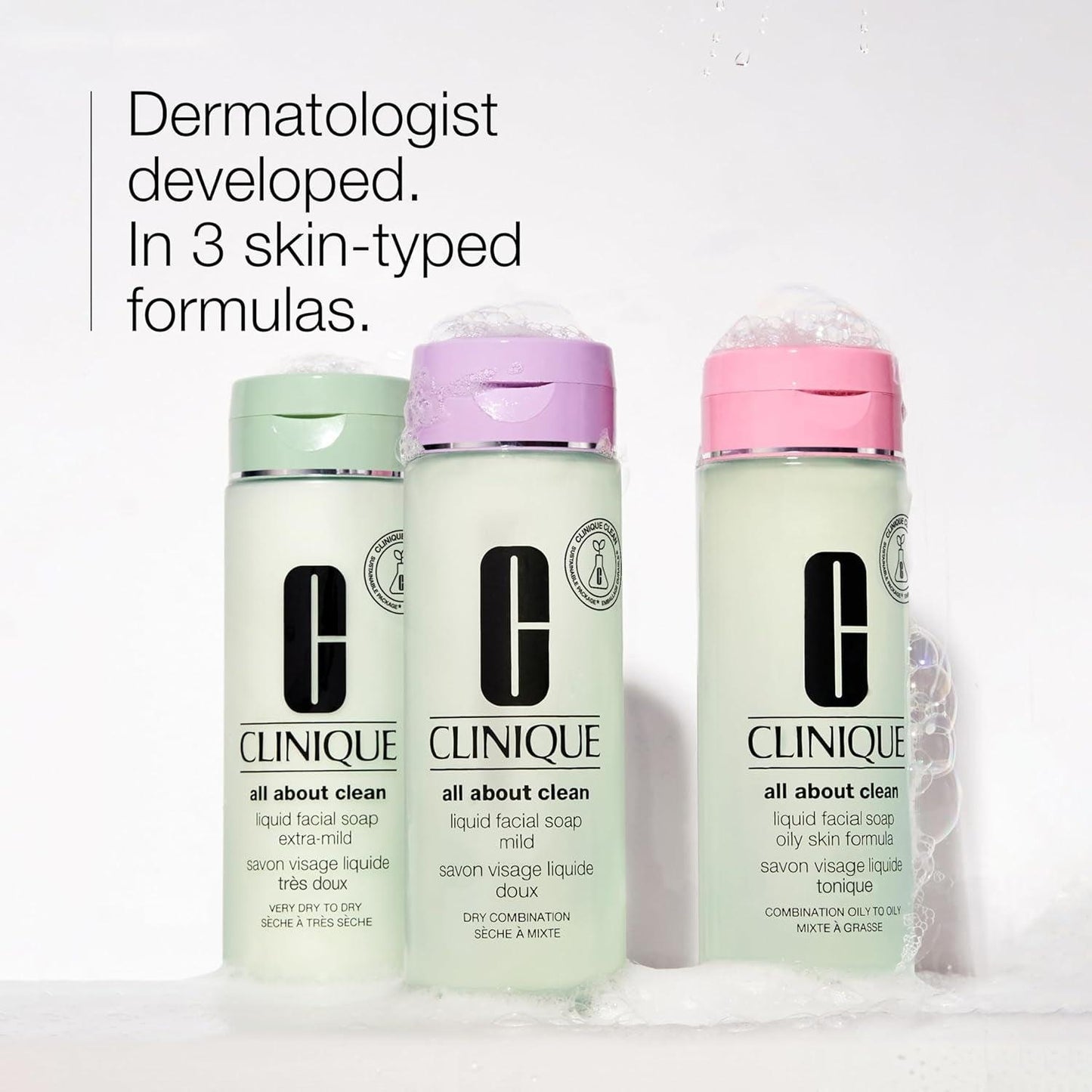 All about Clean Liquid Gentle Facial Cleanser Soap for Dry Combination Skin Types, Mild - Jazz Beauty
