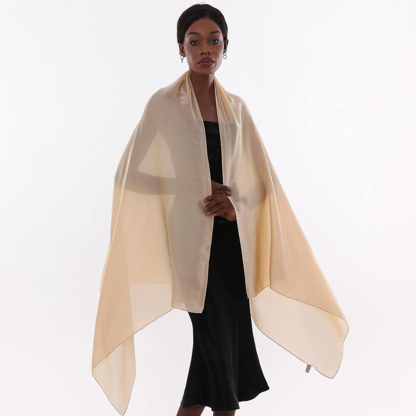 Womens Scarf Pashmina Shawls and Wraps for Evening Dresses like Chiffon Silk Scarf for Bridal Wedding - Jazz Beauty