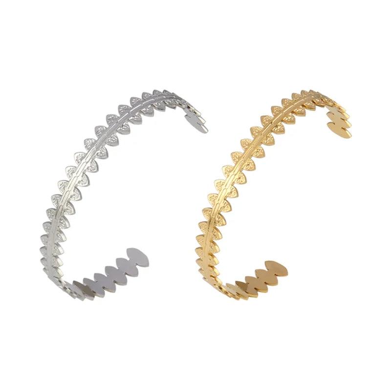 Women Stainless Steel Bracelets for Women Cuban Snake Bangle Bracelet Geometric Open Cuff Bracelet Punk Design Bracelet Jewelry - Jazz Beauty