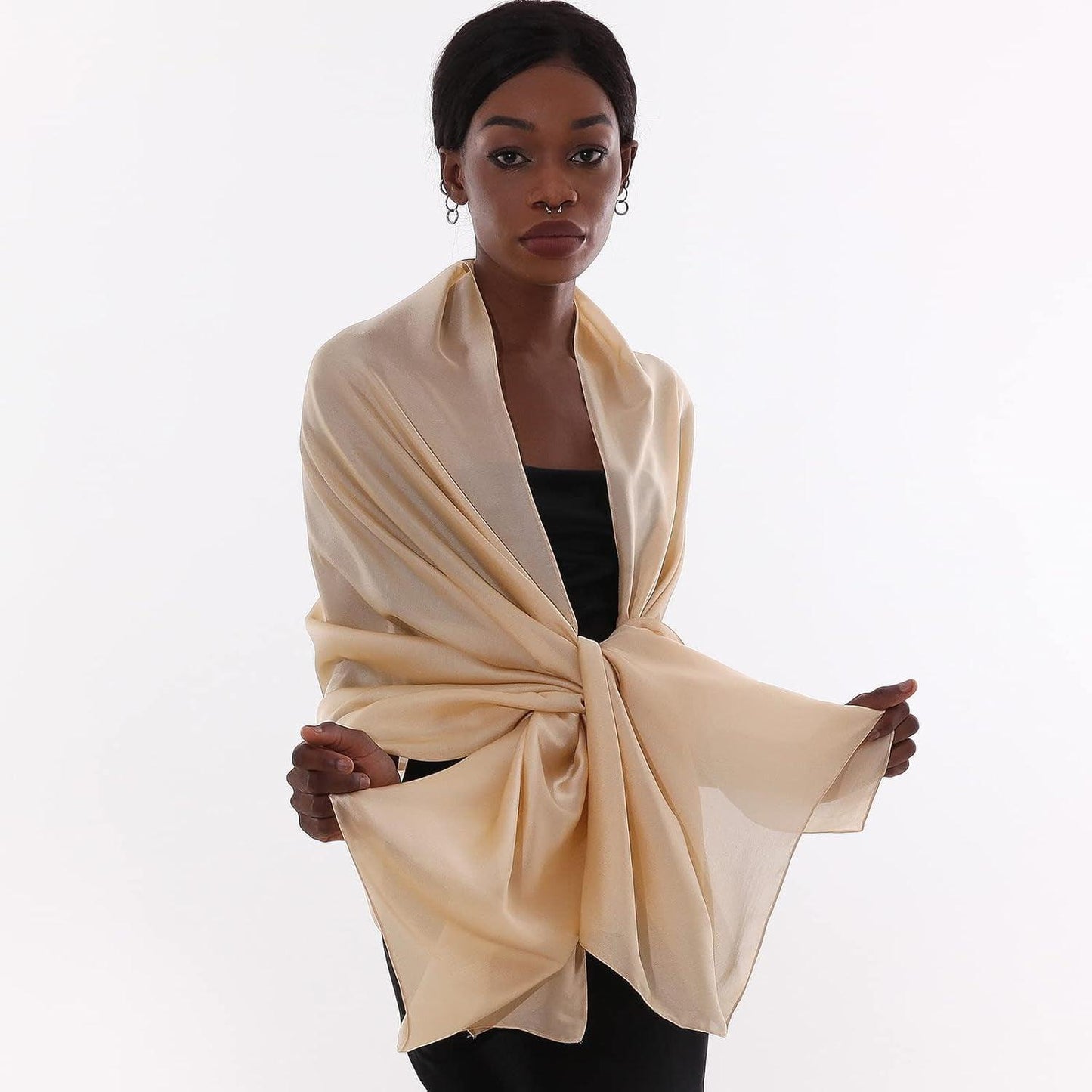 Womens Scarf Pashmina Shawls and Wraps for Evening Dresses like Chiffon Silk Scarf for Bridal Wedding - Jazz Beauty