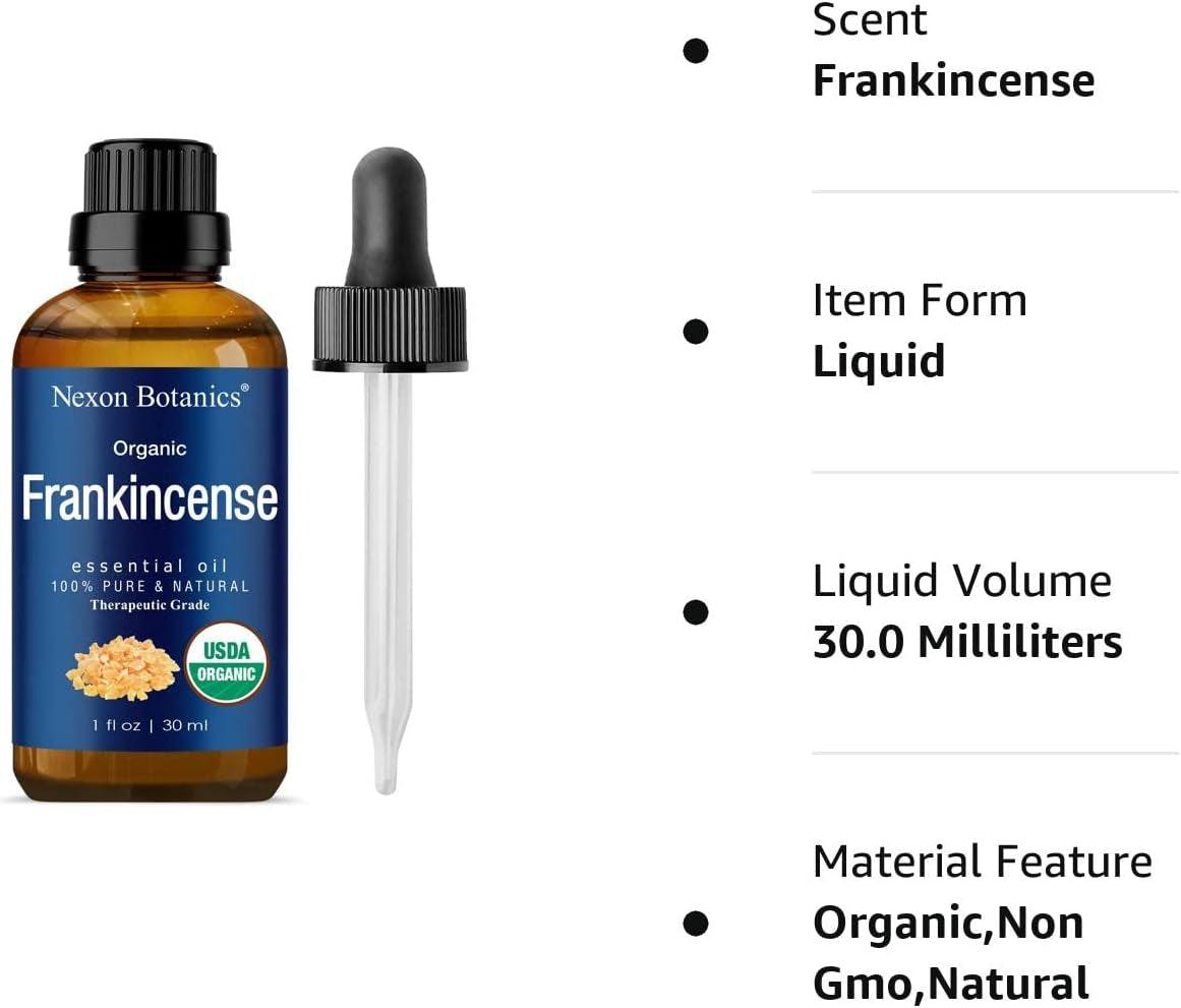 "Pure and Natural Organic Frankincense Essential Oil - Therapeutic Grade for Aromatherapy, Diffuser, and Skin & Hair Care - 30Ml" - Jazz Beauty