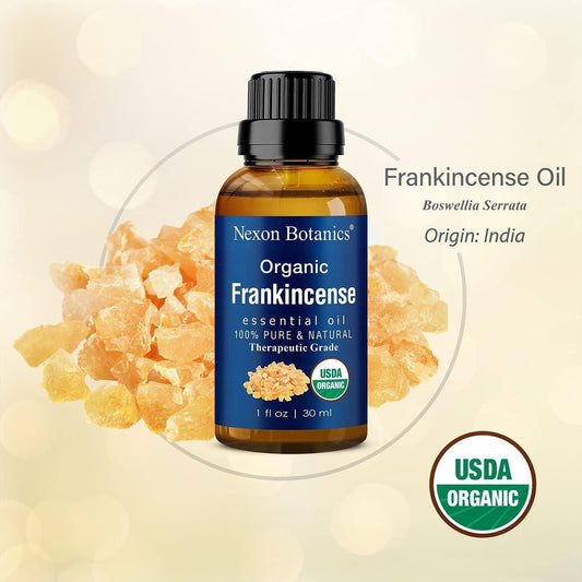 "Pure and Natural Organic Frankincense Essential Oil - Therapeutic Grade for Aromatherapy, Diffuser, and Skin & Hair Care - 30Ml" - Jazz Beauty