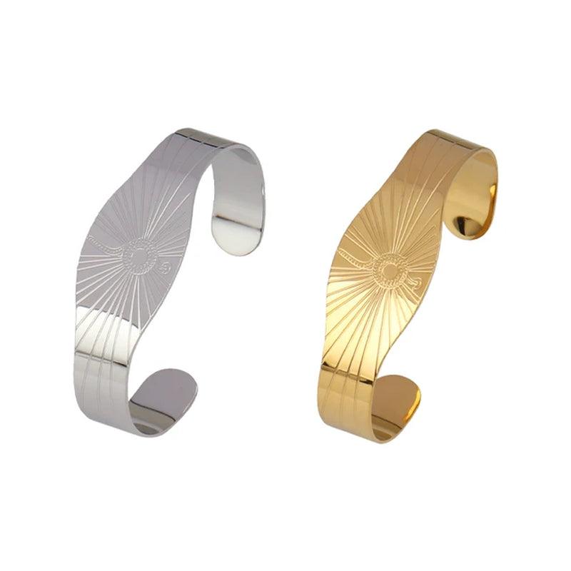 Women Stainless Steel Bracelets for Women Cuban Snake Bangle Bracelet Geometric Open Cuff Bracelet Punk Design Bracelet Jewelry - Jazz Beauty