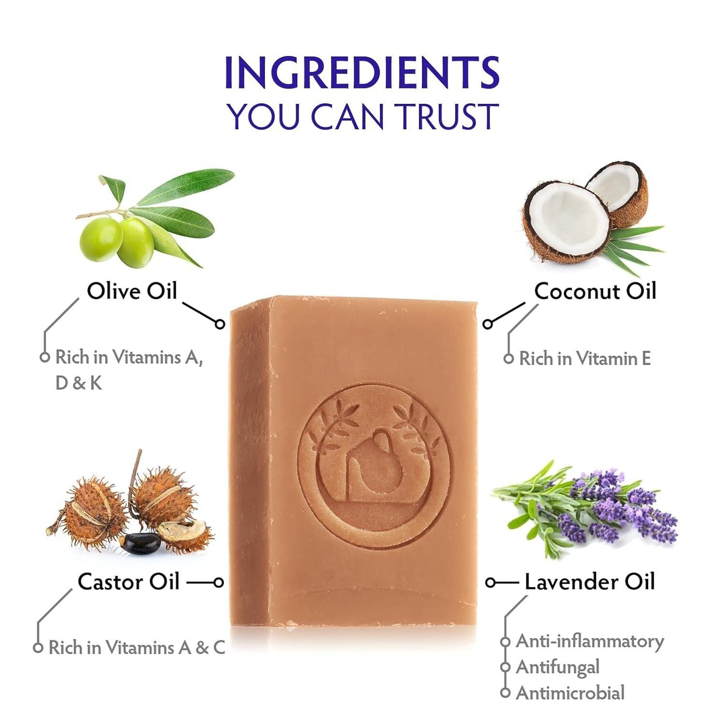 Organic Face and Body Soap Bars for Dry, Normal and Sensitive Skin. Gentle Wash Treatment for Acne, Eczema, Psoriasis, Dark Spots and Rosacea with Soap Holder (2) - Jazz Beauty
