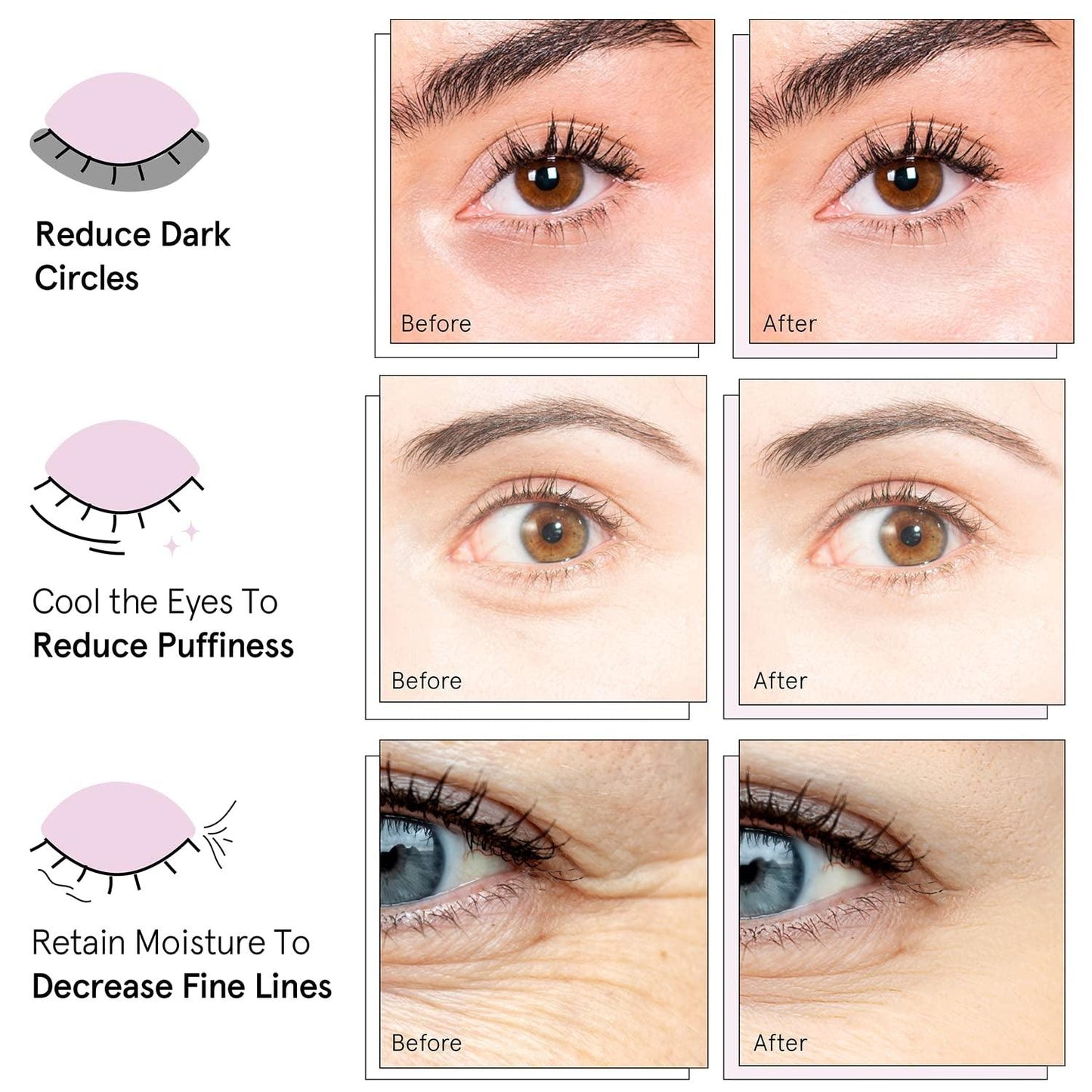 under Eye Mask (Gold, 24 Pairs) Reduce Dark Circles, Puffy Eyes, Undereye Bags, Wrinkles - Gel under Eye Patches - Gifts for Women - Birthday Gifts for Women - Vegan Cruelty Free - Jazz Beauty