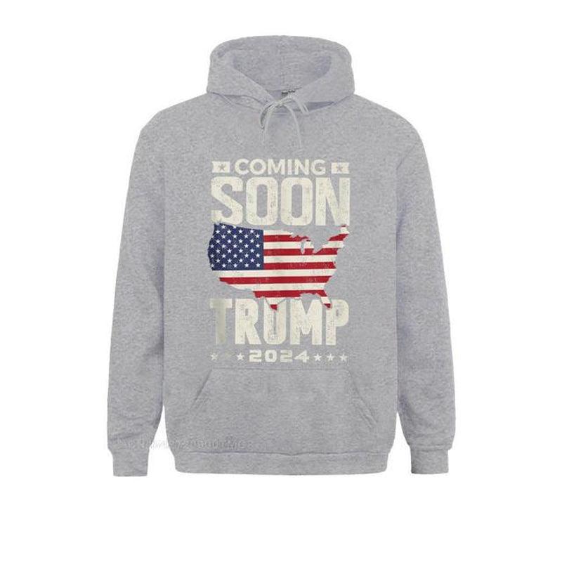 Funny Coming Soon Donald Trump 2024 Political Rally Men Custom April FOOL DAY Men Hoodies Clothes Cute Long Sleeve Sweatshirts - Jazz Beauty