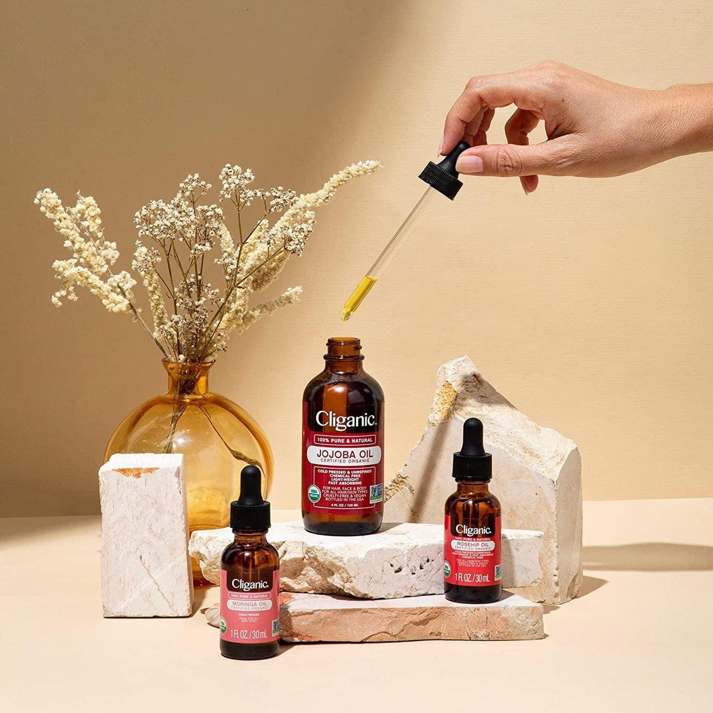 Organic Jojoba Oil, 100% Pure (4Oz) | Moisturizing Oil for Face, Hair, Skin & Nails | Natural Cold Pressed Hexane Free | Base Carrier Oil - Jazz Beauty