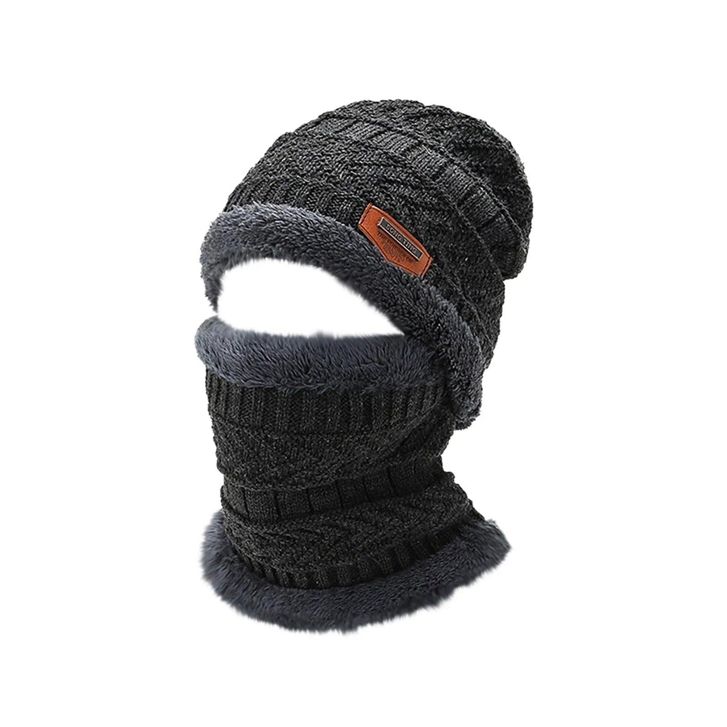 Clearance! Mens Womens Winter Beanie Hat Scarf Set,Winter Cap Neck Warmer for Men Women Adults Gifts,Warm Knit Hat Thick Fleece Lined - Jazz Beauty