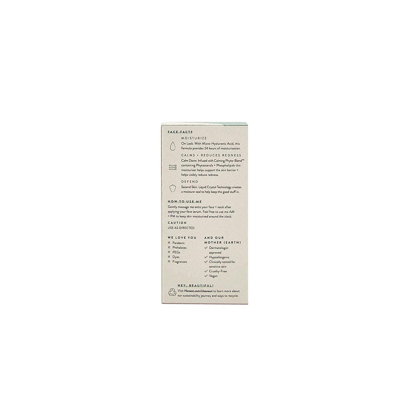 the Daily Calm Lightweight Moisturizer for Sensitive Skin | Hyaluronic Acid + Calming Phyto-Blend | EWG Verified, Vegan + Cruelty Free | 1.7 Fl Oz - Jazz Beauty