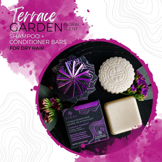 Terrace Garden Shampoo Bar Made with Rice Water - Handcrafted All Natural Shampoo Bars - Sulfate Free Shampoo - Jazz Beauty