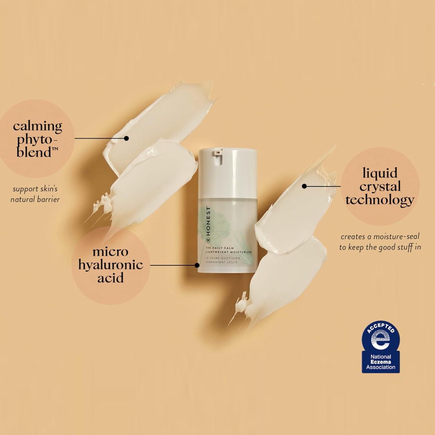 the Daily Calm Lightweight Moisturizer for Sensitive Skin | Hyaluronic Acid + Calming Phyto-Blend | EWG Verified, Vegan + Cruelty Free | 1.7 Fl Oz - Jazz Beauty