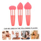 3Pcs Handheld Makeup Pens Set Cosmetic Tools for Blending Foundation and Blush Includes Mushroom Heart and Angled Pens for Convenient Application