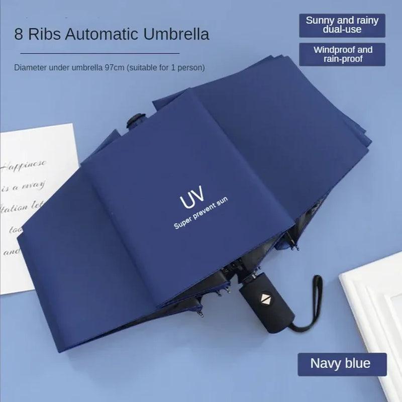 Mini Folding Automatic Umbrella anti UV Rain Sun Umbrella Fashion Portable Windproof Light Women Men Children Parasol Umbrella - Jazz Beauty