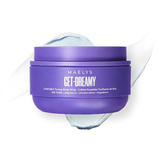 GET-DREAMY Overnight Toning Whip - Cellulite Cream & Skin Tightening Support with Milk Thistle + Uva-Ursi - Moisturizing Body Cream in a Whipped Texture (6.8 Fl Oz)