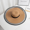 S09 Straw Hat Summer New Style Black Mesh Female Summer Sunscreen Cover Seaside Vacation Holiday Foldable Beach Hat Sun Visor - Jazz Beauty