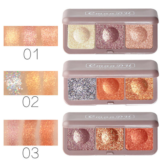 Keyboard Fingertips Three-color Mashed Potato Eyeshadow