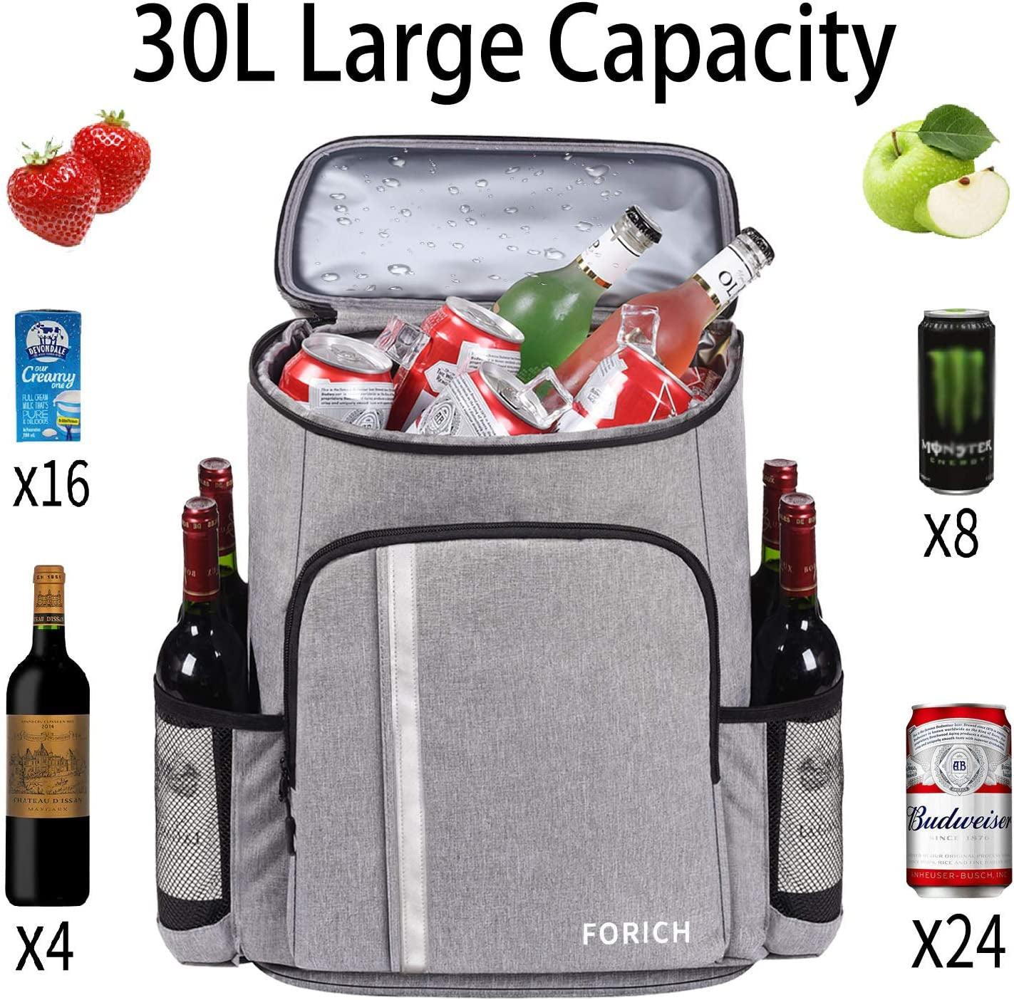 Backpack Cooler Leakproof Insulated Waterproof Backpack Cooler Bag, Lightweight Soft Beach Cooler Backpack for Men Women to Work Lunch Picnics Camping Hiking, 30 Cans - Jazz Beauty