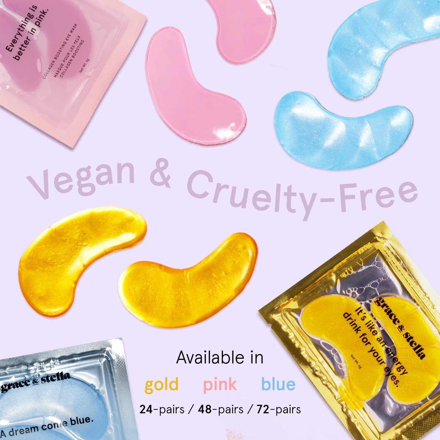 under Eye Mask (Gold, 24 Pairs) Reduce Dark Circles, Puffy Eyes, Undereye Bags, Wrinkles - Gel under Eye Patches - Gifts for Women - Birthday Gifts for Women - Vegan Cruelty Free - Jazz Beauty