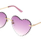 Women'S Heart-Shaped Fashion Sunglasses Rose Gold - Jazz Beauty