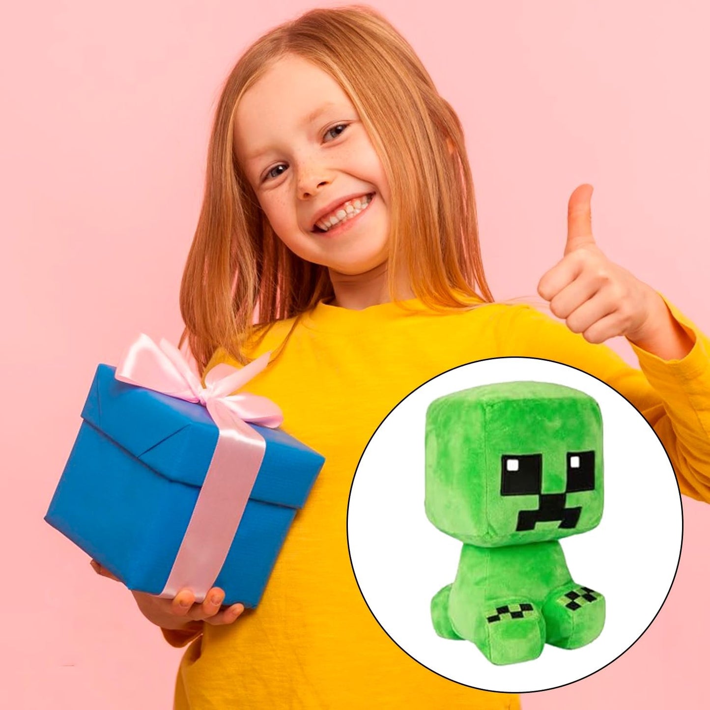 Crafter Creeper Plush Stuffed Toy, Green, 8.75" Tall