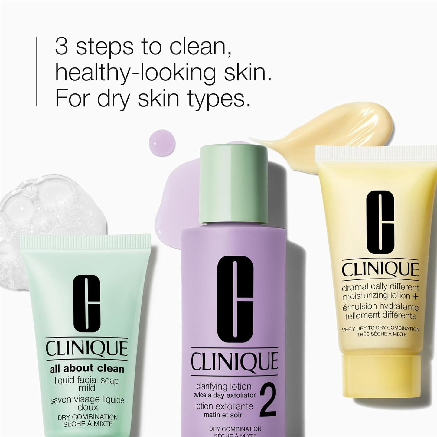 3-Step Refresher Course Skincare Set for Dry Combination Skin Types | Cleansing, Exfoliating + Moisturizing - Jazz Beauty