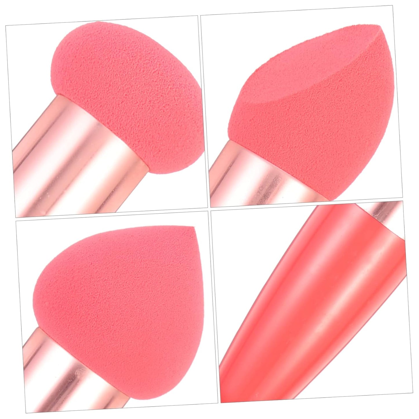 3Pcs Handheld Makeup Pens Set Cosmetic Tools for Blending Foundation and Blush Includes Mushroom Heart and Angled Pens for Convenient Application