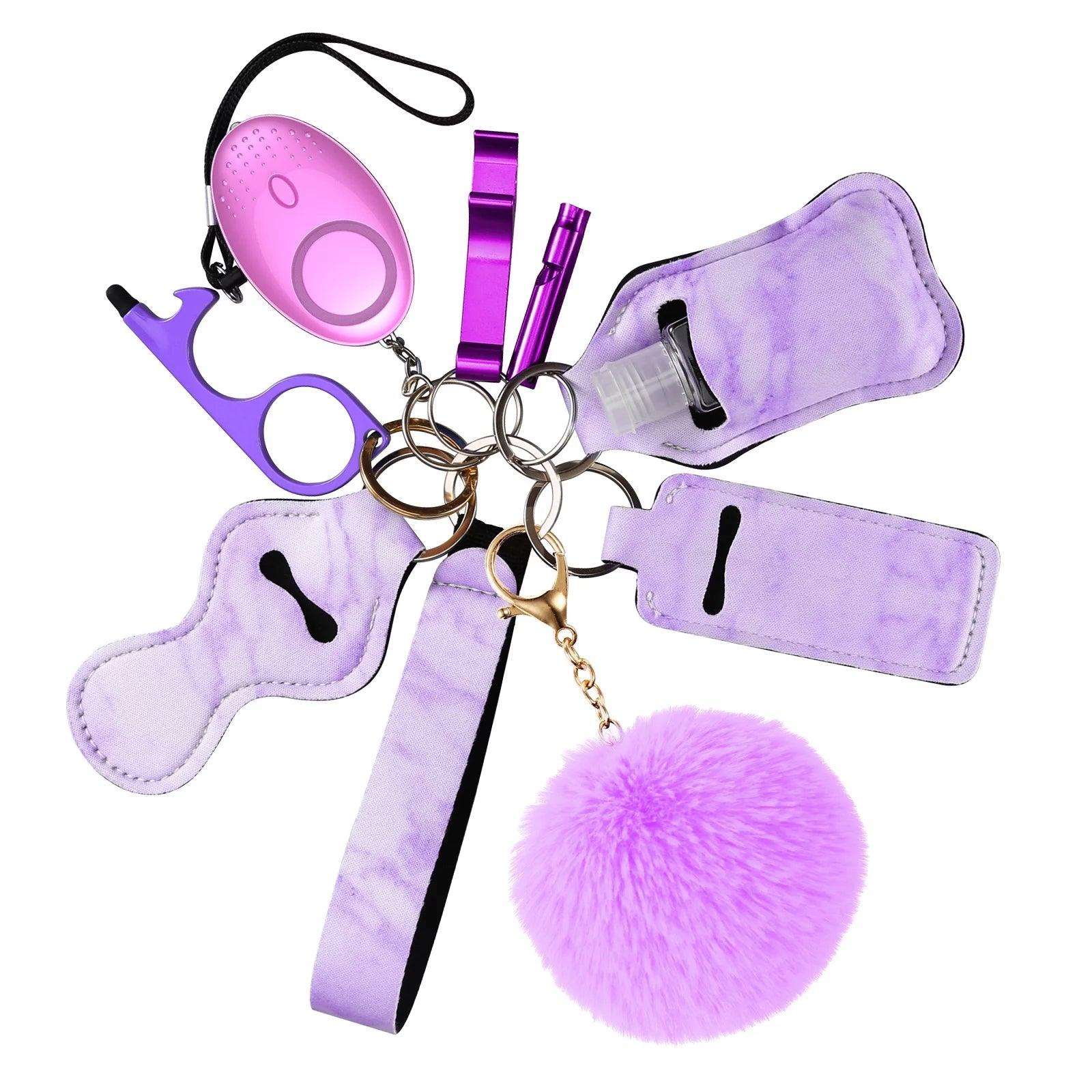 Newest Safety Keychain Set, for Women Personal Safety Keychain Set with Personal Alarm Protective Keychain Accessories - Jazz Beauty