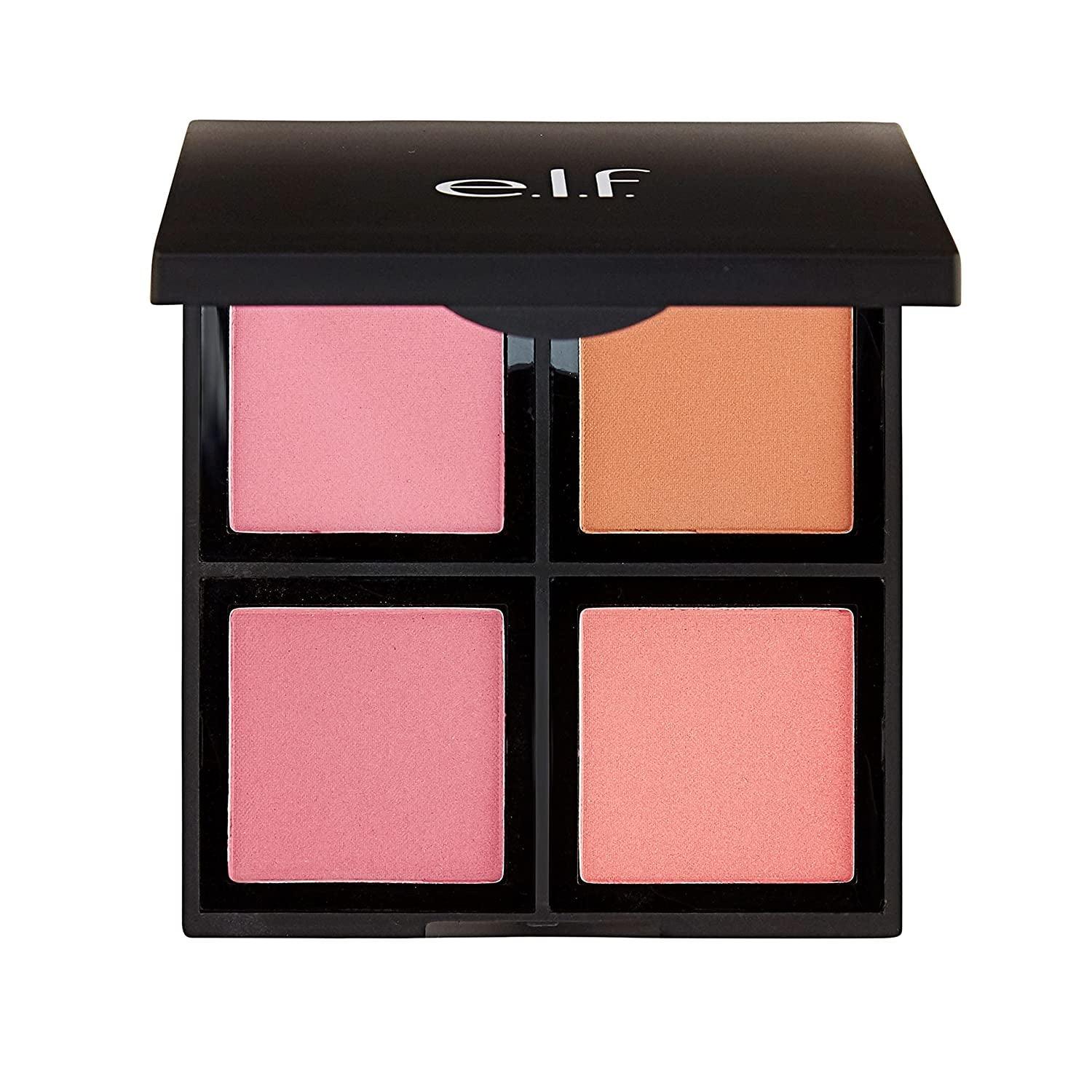 Cosmetics Powder Blush Palette, Four Blush Shades for Beautiful, Long-Lasting Pigment, Light - Jazz Beauty