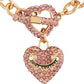 Light Rose Heart Charm Toggle Bracelet - Jazz Beauty