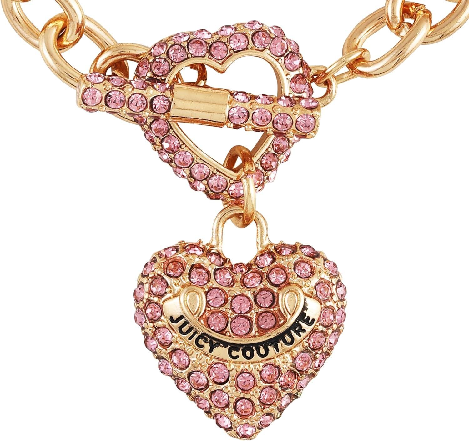 Light Rose Heart Charm Toggle Bracelet - Jazz Beauty