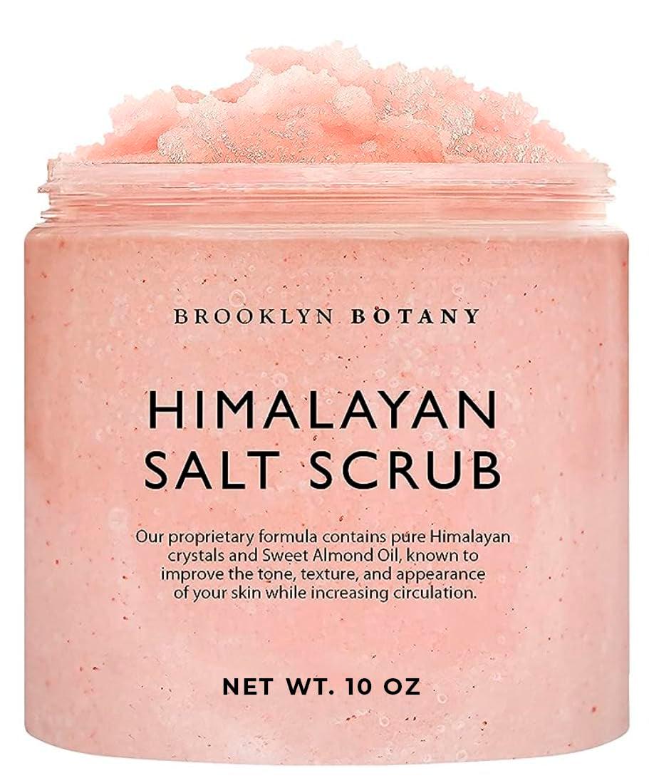 Himalayan Salt Body Scrub - Moisturizing and Exfoliating Body, Face, Hand, Foot Scrub - Fights Stretch Marks, Fine Lines, Wrinkles - Great Gifts for Women & Men - 10 Oz - Jazz Beauty