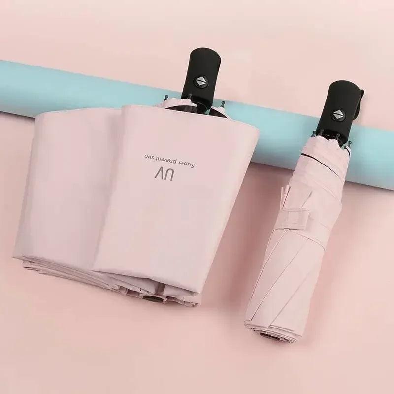 Mini Folding Automatic Umbrella anti UV Rain Sun Umbrella Fashion Portable Windproof Light Women Men Children Parasol Umbrella - Jazz Beauty