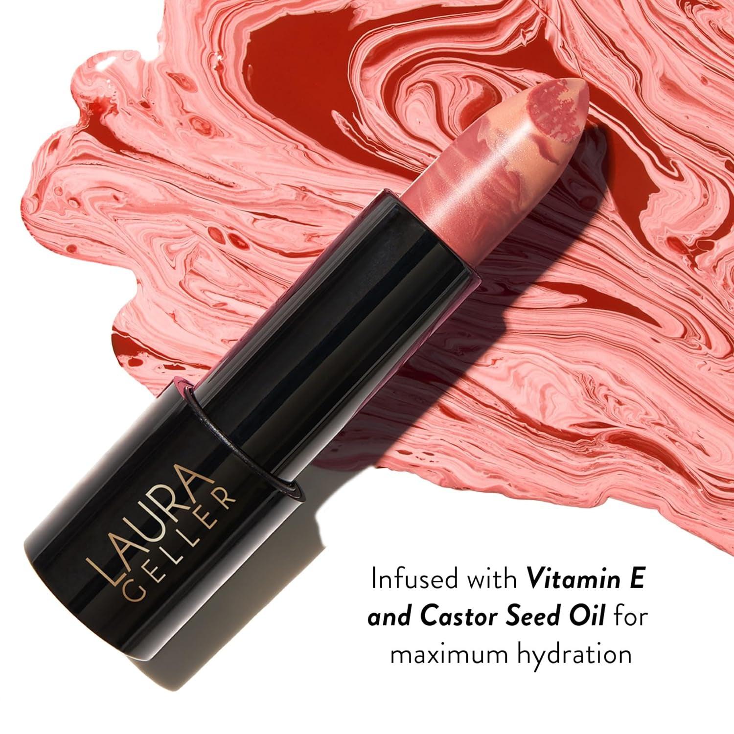 Italian Marble Sheer Lipstick - Berry Banana - Hydrating & Lightweight - Vitamin E & Caster Seed Oil - Cream Finish - Jazz Beauty